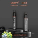 IGET HOT 5500 Puffs Green Plum Ice 2PCS - Image 2