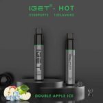 IGET HOT 5500 Puffs Double Apple Ice 2PCS - Image 2